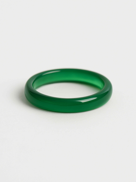 Green agate ring 5227