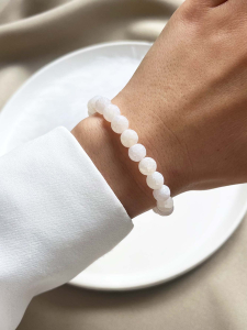White Agate Bracelet 1110