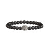 Shungit-Armband mit Löwenkopf D4560