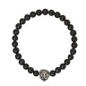 Shungit-Armband mit Löwenkopf D4560