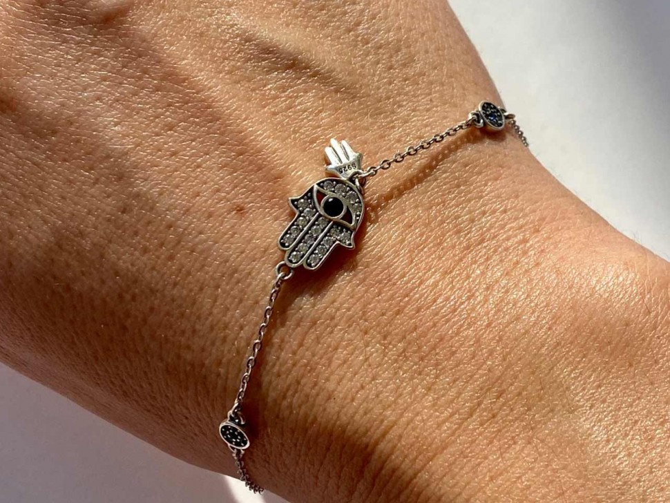 Silber-Hamsa-Armband D4751