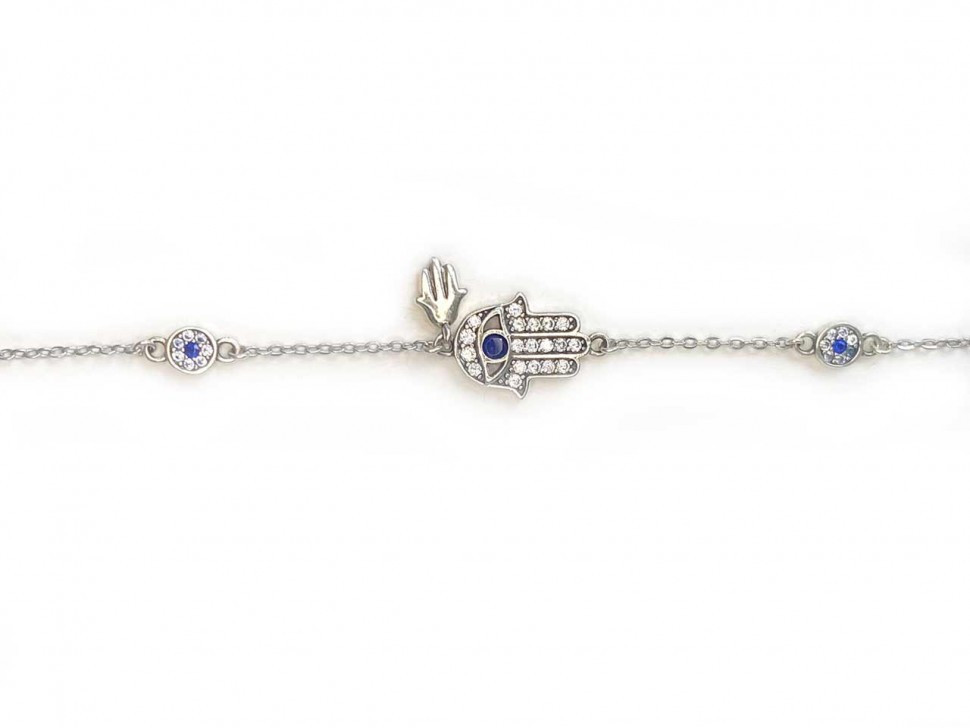 Silber-Hamsa-Armband D4751
