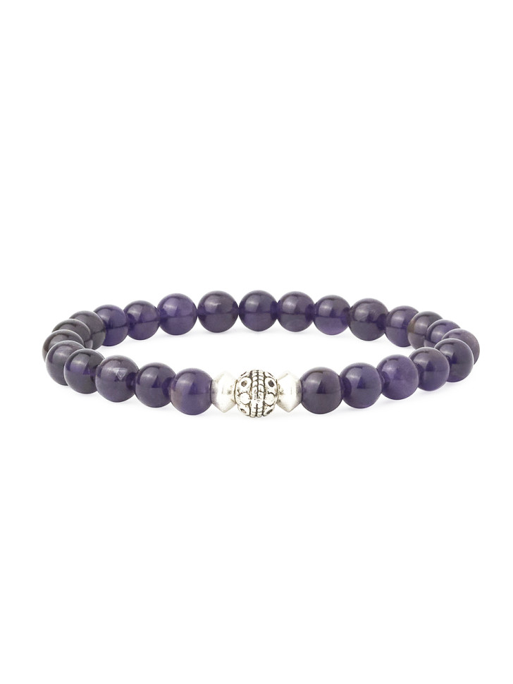 Armband aus Amethyst für Männer D4501