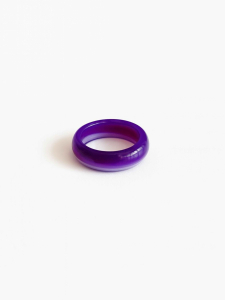 Purple agate ring 5228