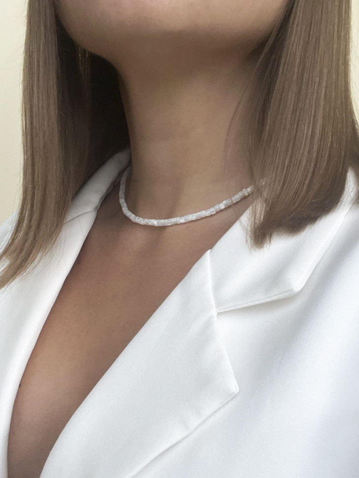 Frauen-Choker aus natürlicher Perlmutt D4701