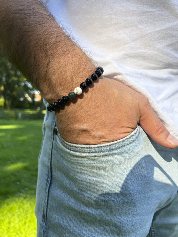 Agat-Armband für Männer D4557