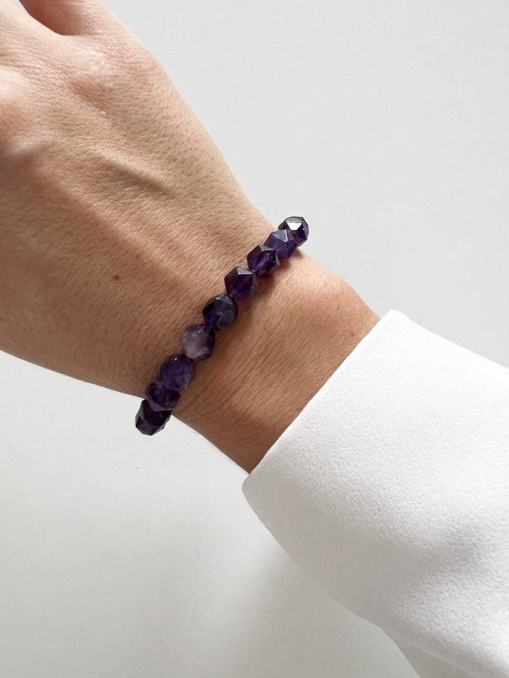Armband aus natürlichem Amethyststein D4954