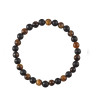 Herrenarmband aus natürlichen Steinen (Shungit und Tigerauge) D4940