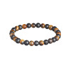 Herrenarmband aus natürlichen Steinen (Shungit und Tigerauge) D4940