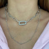 Doppelte Edelstahlkette D4802