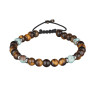 Herrenarmband aus schwarzem Stein D3463