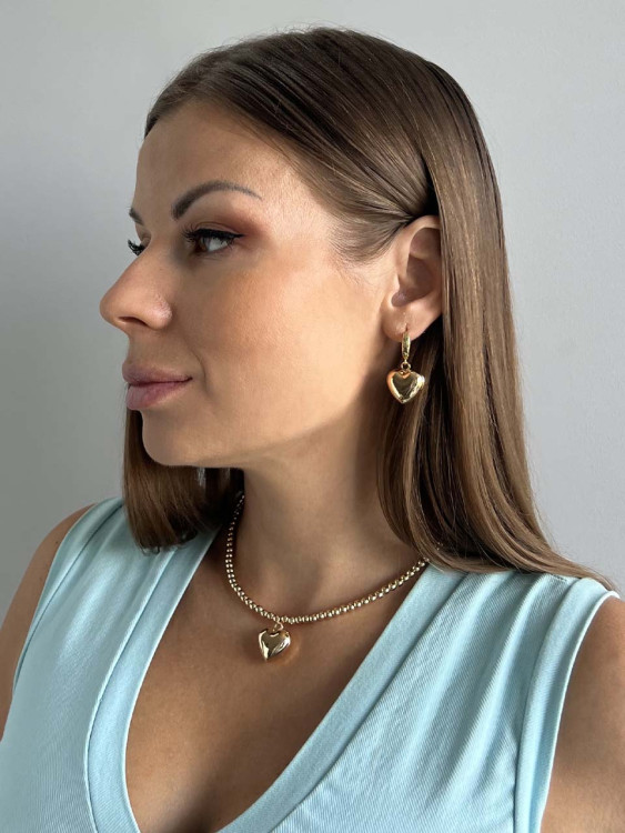 Goldener Choker mit Herz 5356
