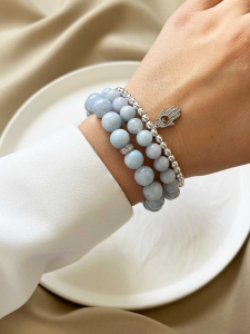 Lebijou Set of Aquamarine Stone Bracelets 4909