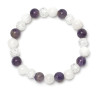 Armband aus natürlichen Amethyst-, Jade- und Bergkristallsteinen D4882