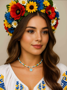 Pearl and bead choker 5117