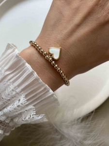 Lebijou Heart Pendant Beaded Bracelet 4911