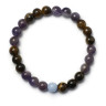 Herrenarmband aus Amethyst und Tigerauge D4855