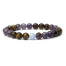 Herrenarmband aus Amethyst und Tigerauge D4855