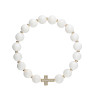 Weißes Jade-Armband D4753