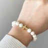 Weißes Jade-Armband D4753