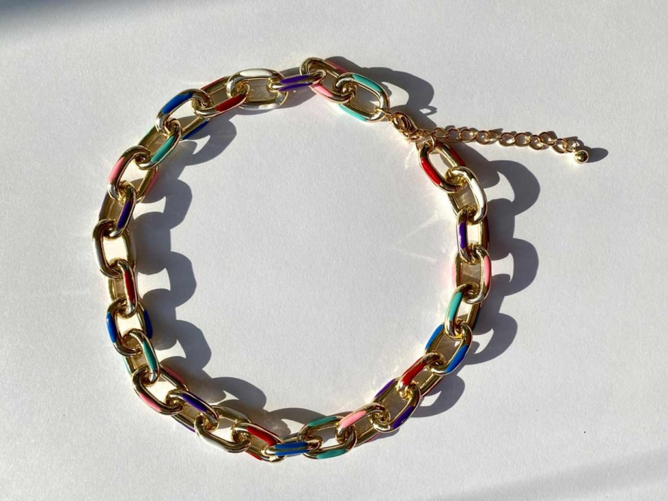 Große Modeschmuck-Halskette D4899