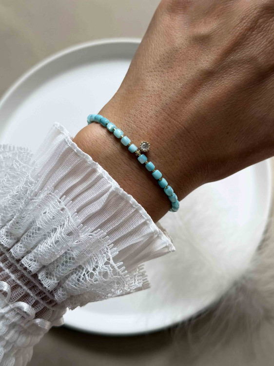 Blauer Armband aus Perlmutt 5359