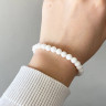 Armband aus weißem Jadeit D5017