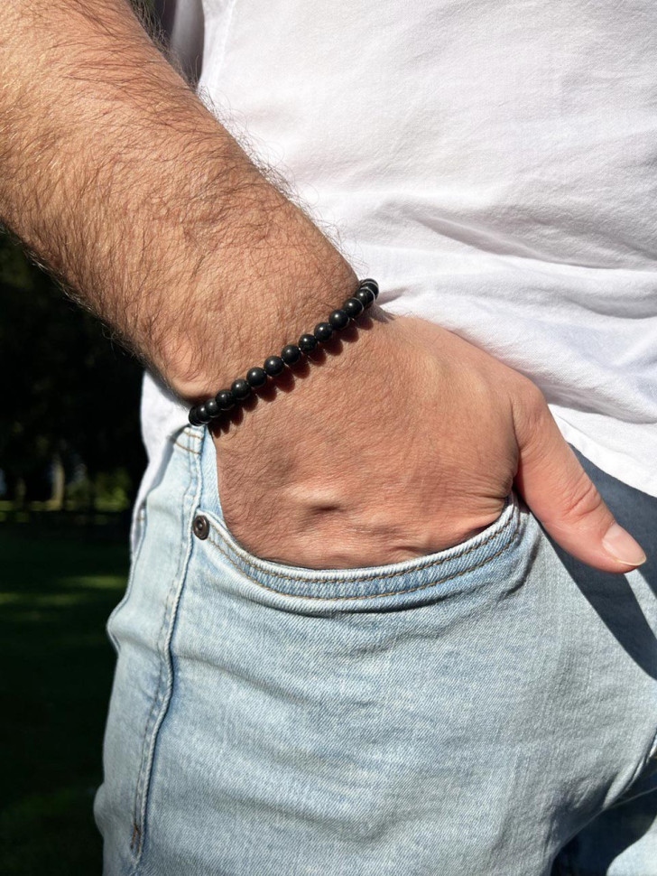 Natürliches Shungit-Armband D4881