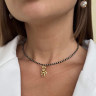 Spinell-Choker mit Bärenanhänger D4886