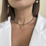 Spinell-Choker mit Bärenanhänger D4886