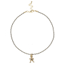 Spinell-Choker mit Bärenanhänger D4886
