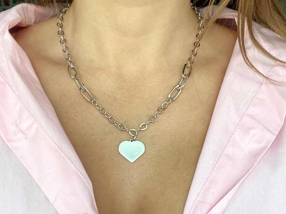 Große Kette mit Herzanhänger D4818