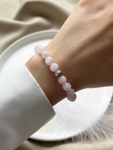 Rose Quartz Bracelet with Bead 4598