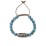 Armband aus Achat mit tibetischer Dzi-Perle D4671