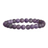 Herrenarmband aus mattem Amethyst D4856