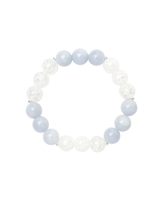 Aquamarine bracelet with mountain crystal 4488