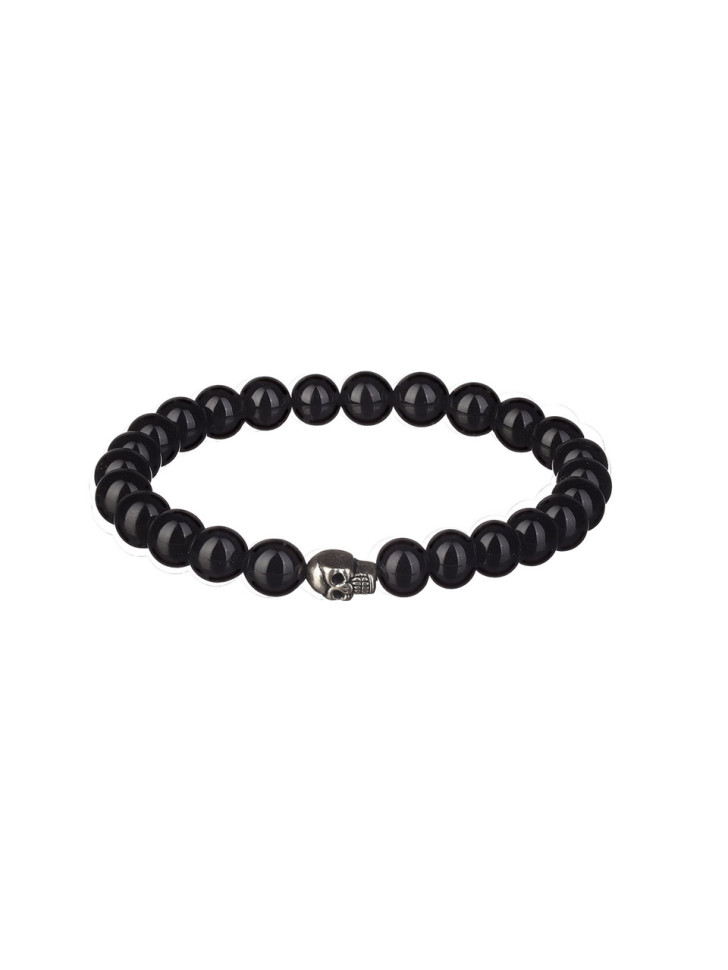 Armband aus Achat mit Totenkopf D4542