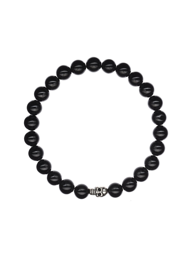 Armband aus Achat mit Totenkopf D4542