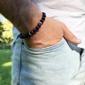Herrenarmband mit Amethyst und Achat D4502