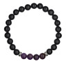 Herrenarmband mit Amethyst und Achat D4502