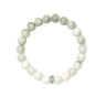 Armband aus weiß-grünem Jadeit D4590