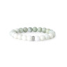 Armband aus weiß-grünem Jadeit D4590