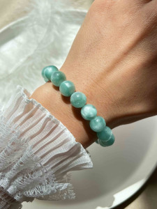 Bracelet made from natural angelite stone 5122