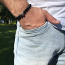 Armband aus Achat mit Löwenkopf D5062