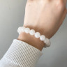 Armband aus weißem Jadeit D4984