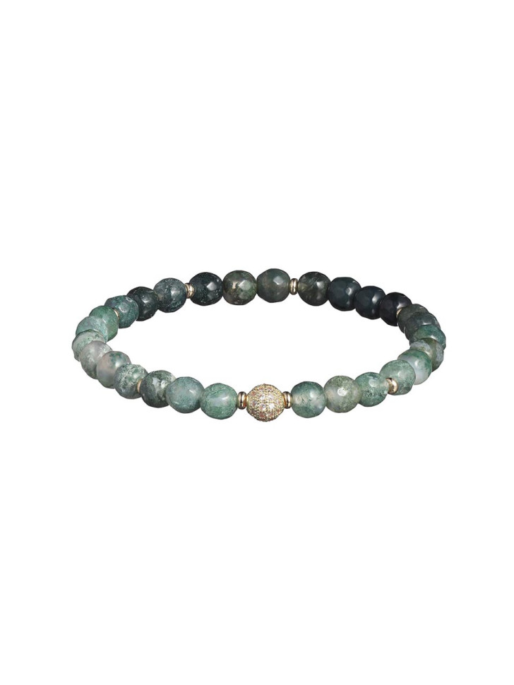Armband aus grünem Jade D5127