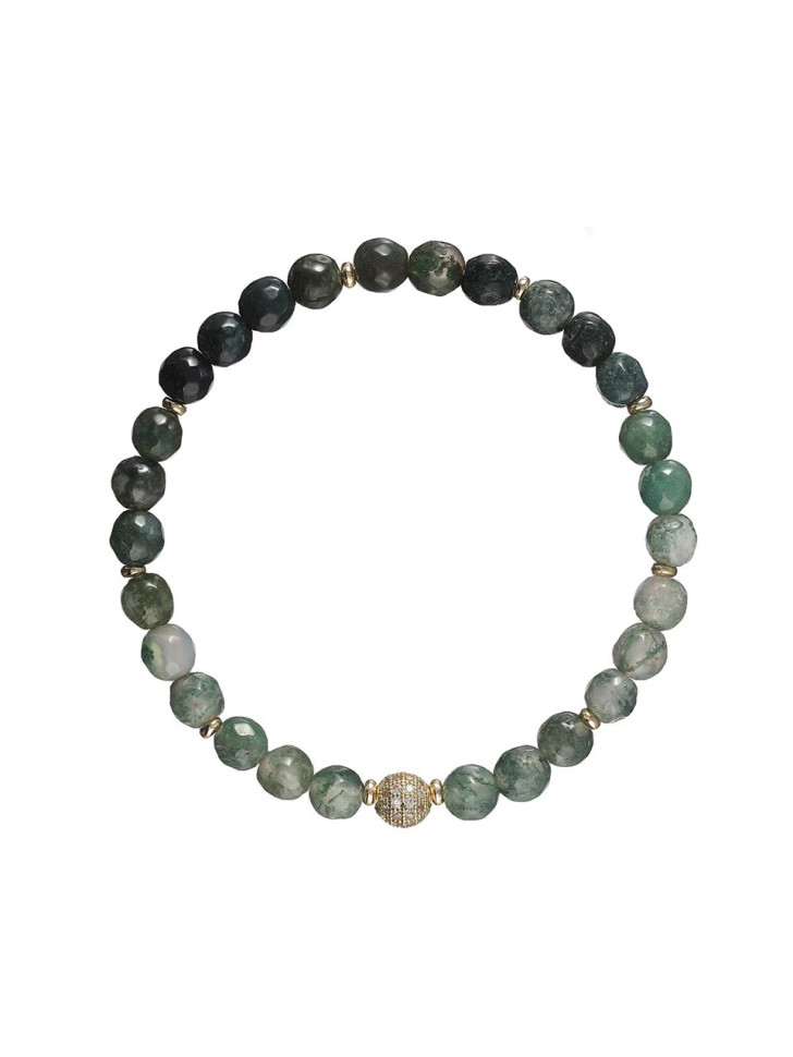 Armband aus grünem Jade D5127