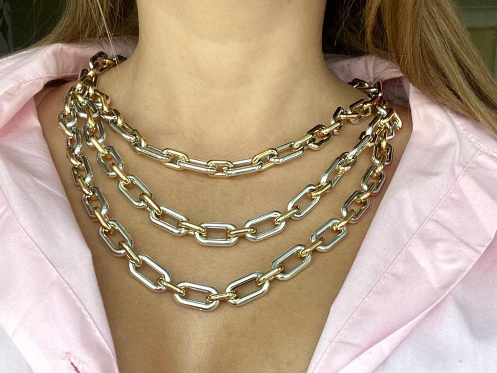 Massive Modeschmuck-Halskette D4819