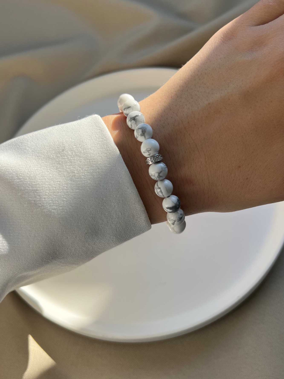 Armband aus Kalkolith mit Zirkonia 4595