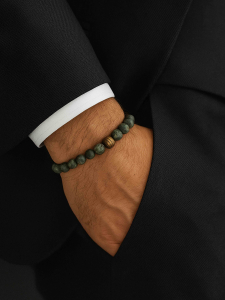 Men's bracelet made from natural jade stone cabamba 4917